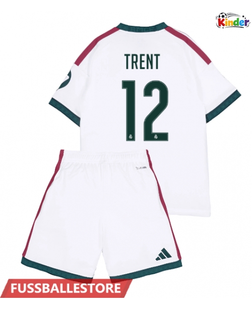 Günstige Real Madrid Alexander-Arnold #12 Heimtrikotsatz Kinder 2026-27 Kurzarm (+ Kurze Hosen)